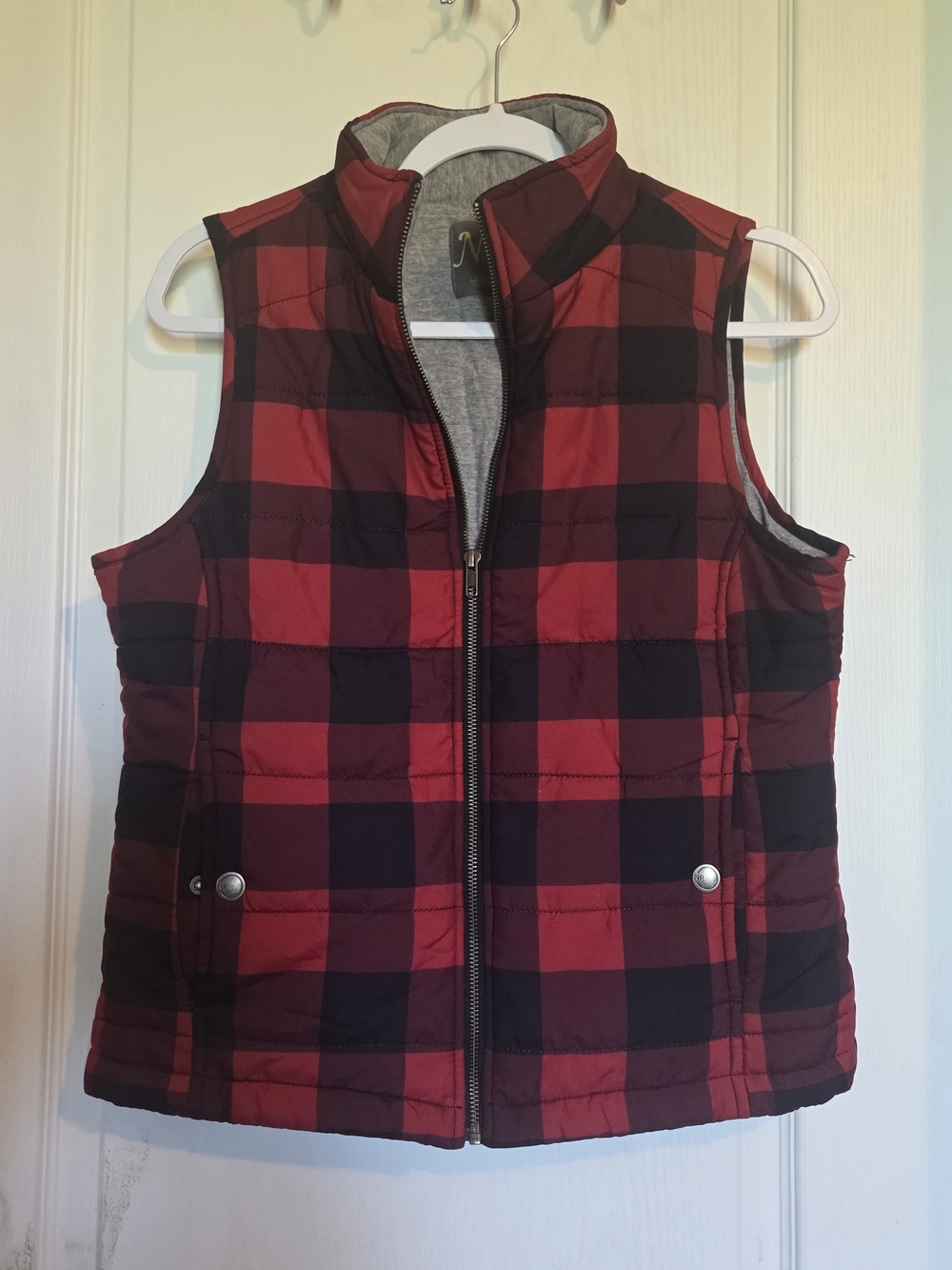 Red Buffalo Plaid Quilted Vest - Women's Size M
